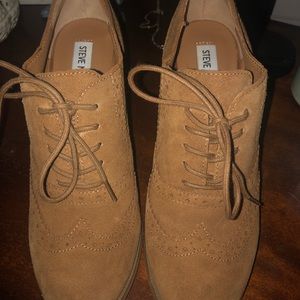 Steve Madden Raspy Cognac Suade Heel Ankle